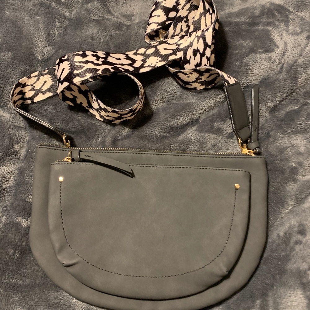 Suede crossbody